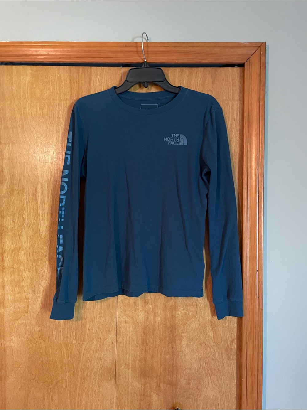 The North Face Long Sleeve Logo Tee - Teal Blue